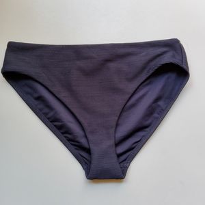 New Milea Ribbed Bikini Swimsuit Bottom Size 10 Navy Blue